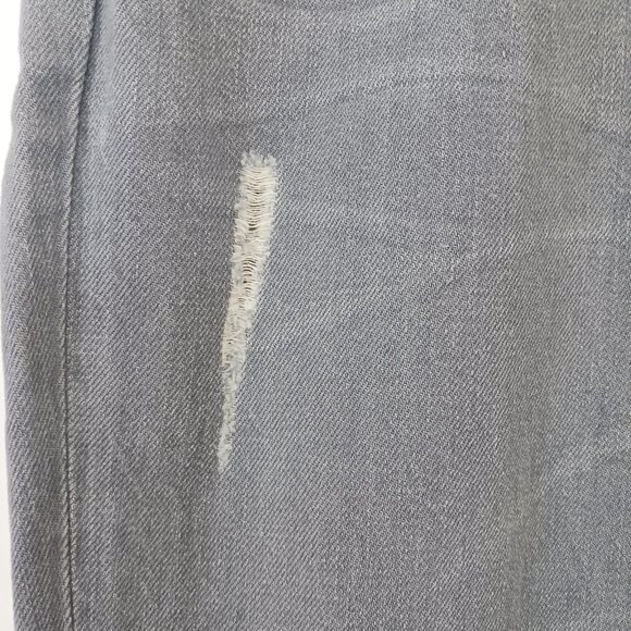 Madewell Womens Jeans Slim Boyjean Mid Rise Gray Denim Distressed Size 27 Flawed - Picture 3 of 10